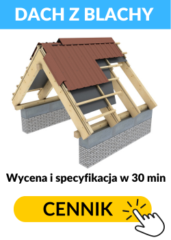 Kompletny dach z blachy trapezowej